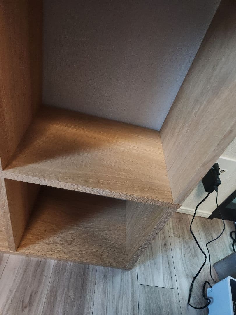 無印良品 スタッキングシェルフ 5段×2列 オーク材 4段引き出し×1付