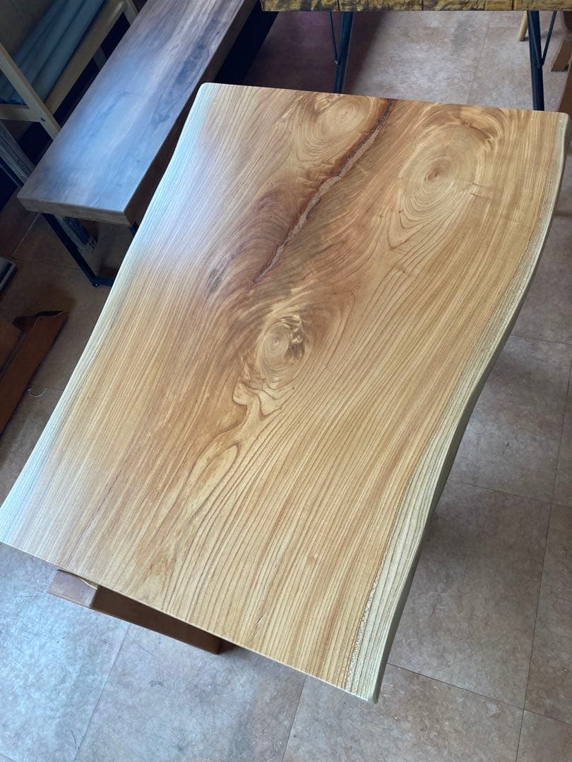 天板のみ／一枚板／カフェテーブル／ケヤキ／ダイニング