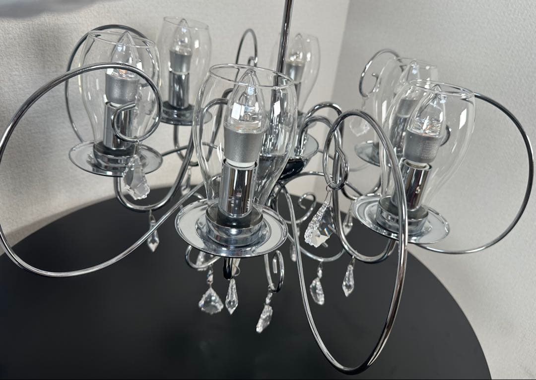 モデルルーム展示品 オーデリック クリスタルガラス シャンデリア ６灯 ※31※