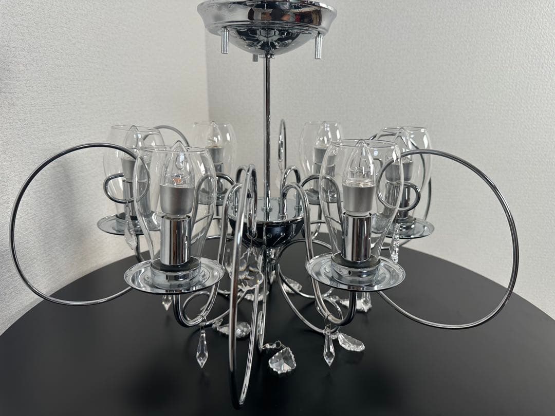 モデルルーム展示品 オーデリック クリスタルガラス シャンデリア ６灯 ※31※