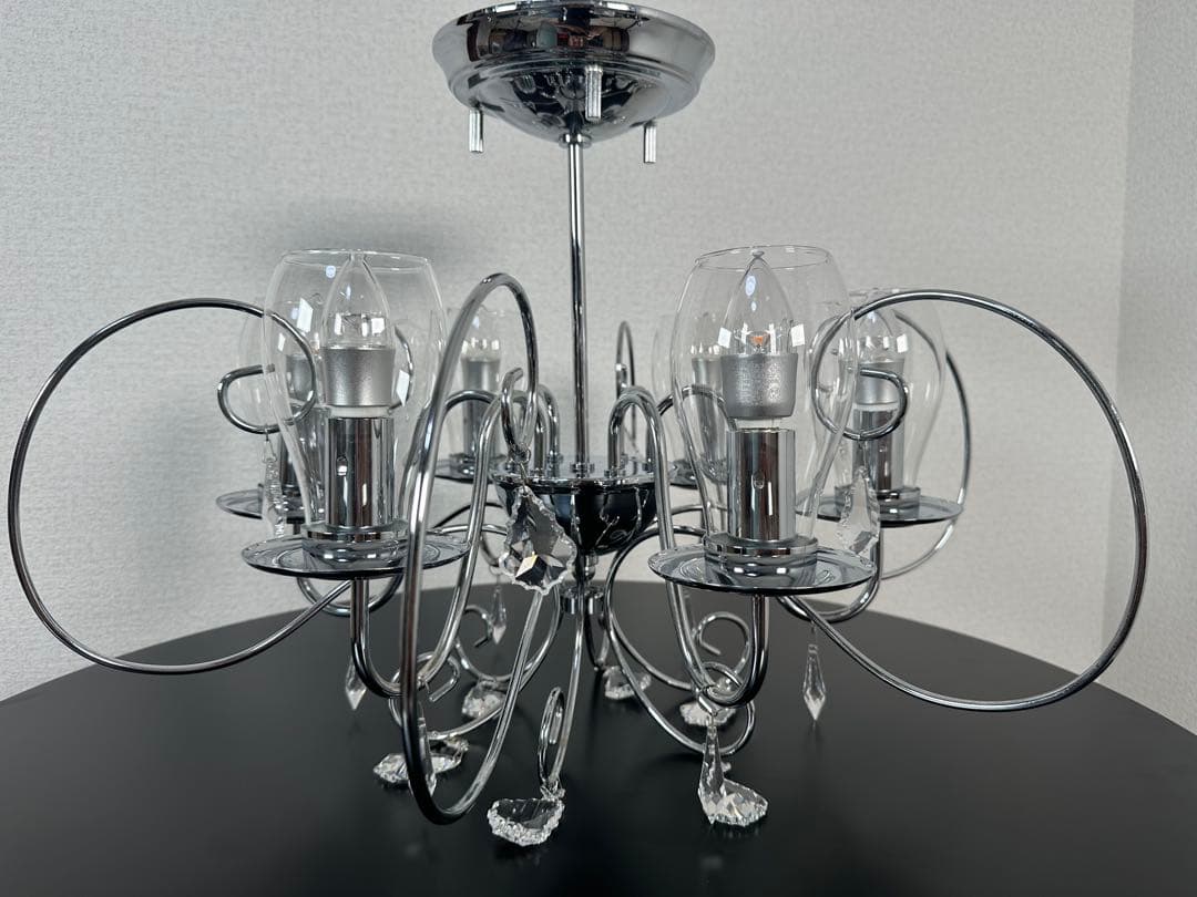 モデルルーム展示品 オーデリック クリスタルガラス シャンデリア ６灯 ※31※