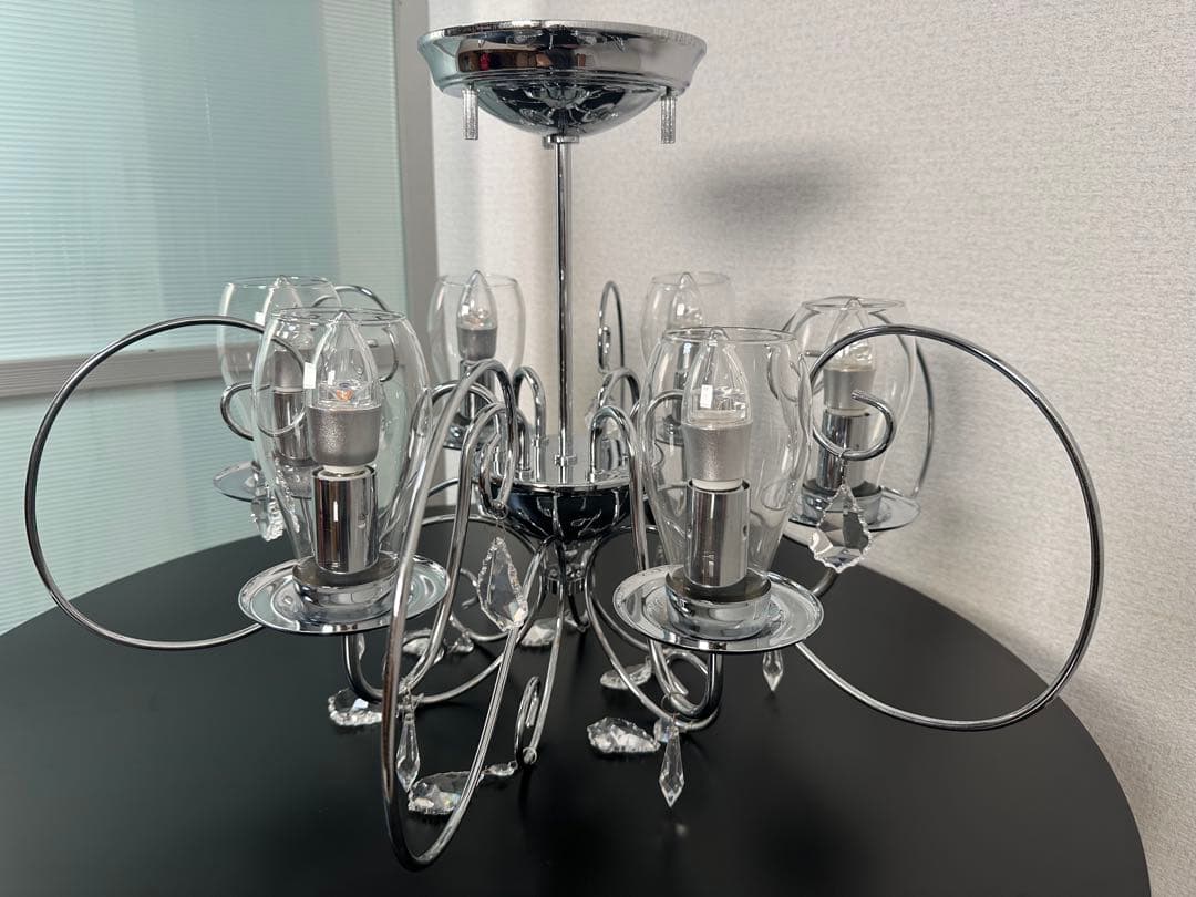 モデルルーム展示品 オーデリック クリスタルガラス シャンデリア ６灯 ※31※