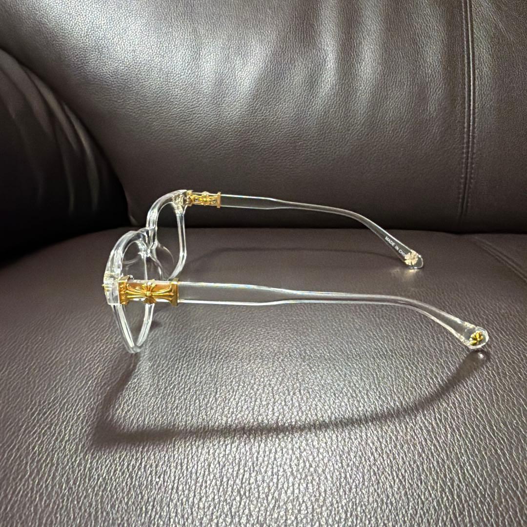 伊達メガネ サングラス クロスモチーフ ゴールド y2k クロムハーツ好き