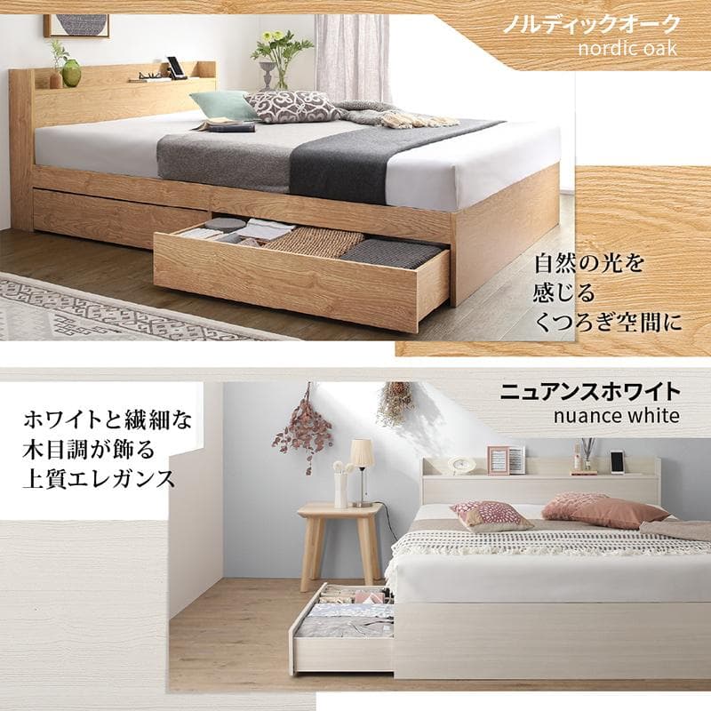 最安値！マットレスなし シングルベッド 　収納 コンセント 送料込み！ 25