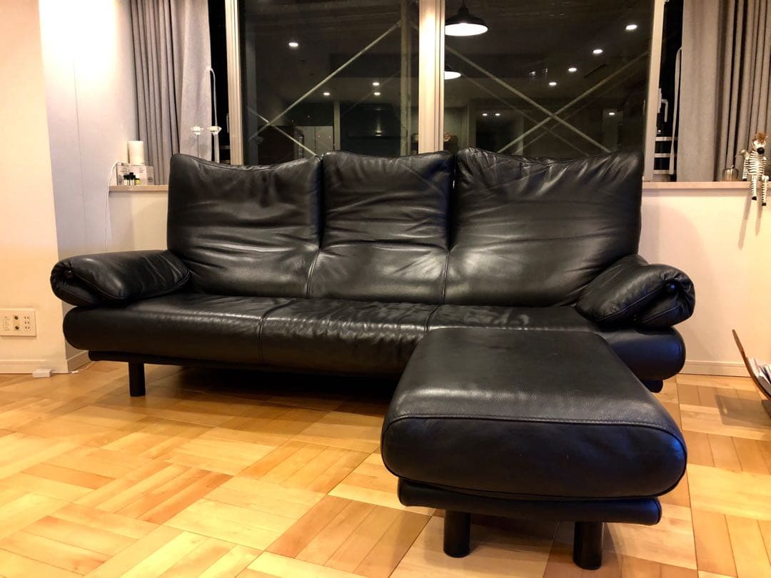 【KURO】イタリア製 ポルトロメック ジェミニ トリプルソファ