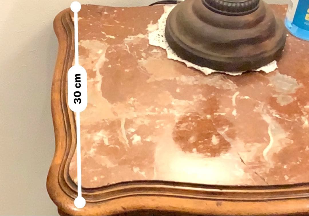 フランス　天板大理石アンティークラック