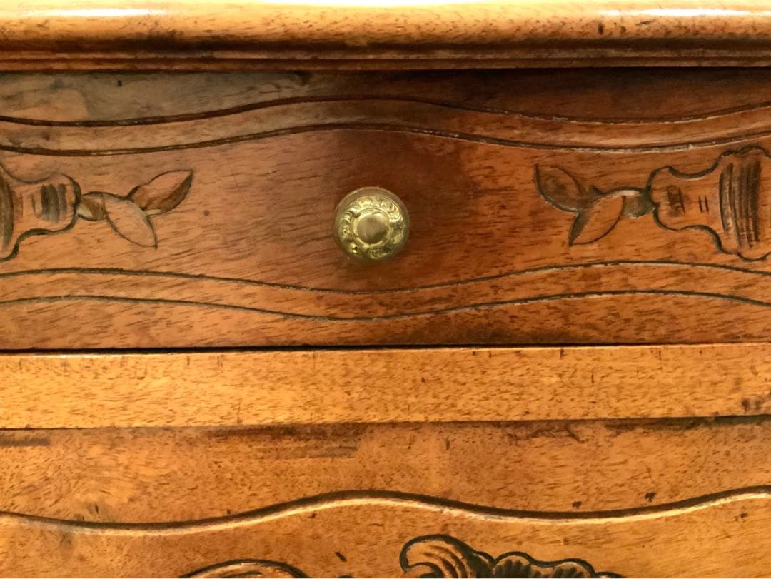 フランス　天板大理石アンティークラック