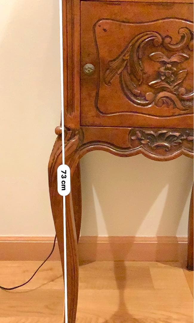 フランス　天板大理石アンティークラック