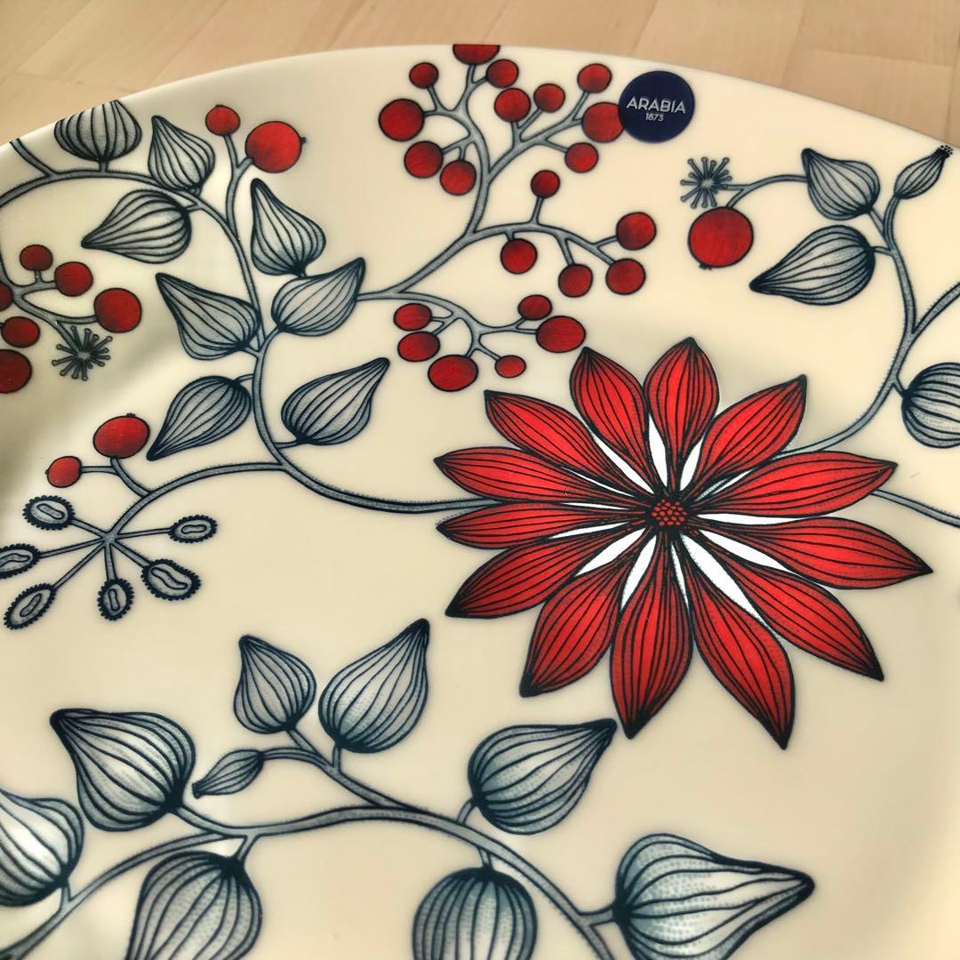 アラビア ルノ フロストベリー オーバル プレート 25cm 150周年 ロゴ