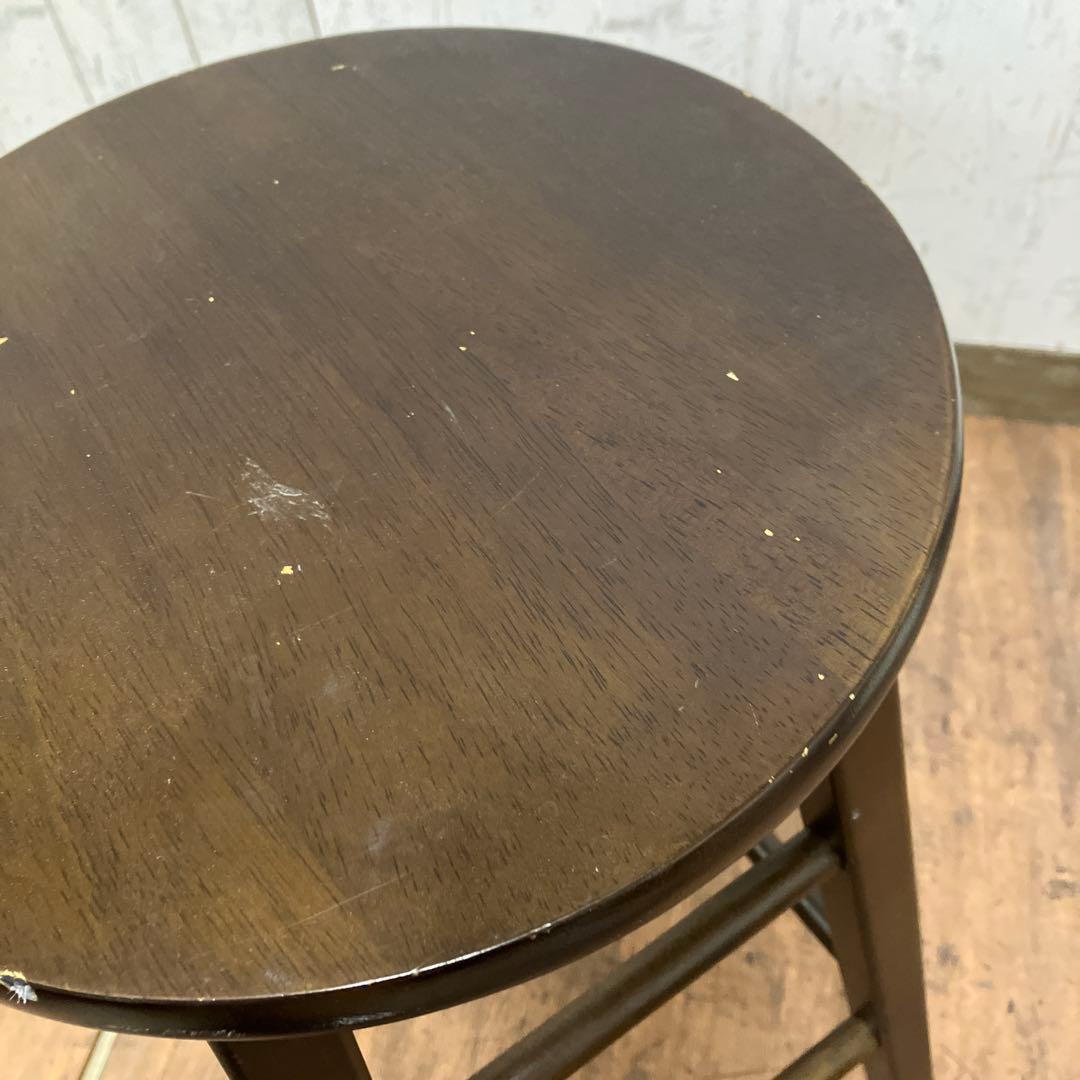 A-2 昭和レトロ 木製 バースツール ハイチェア スツール 椅子 丸椅子 イス
