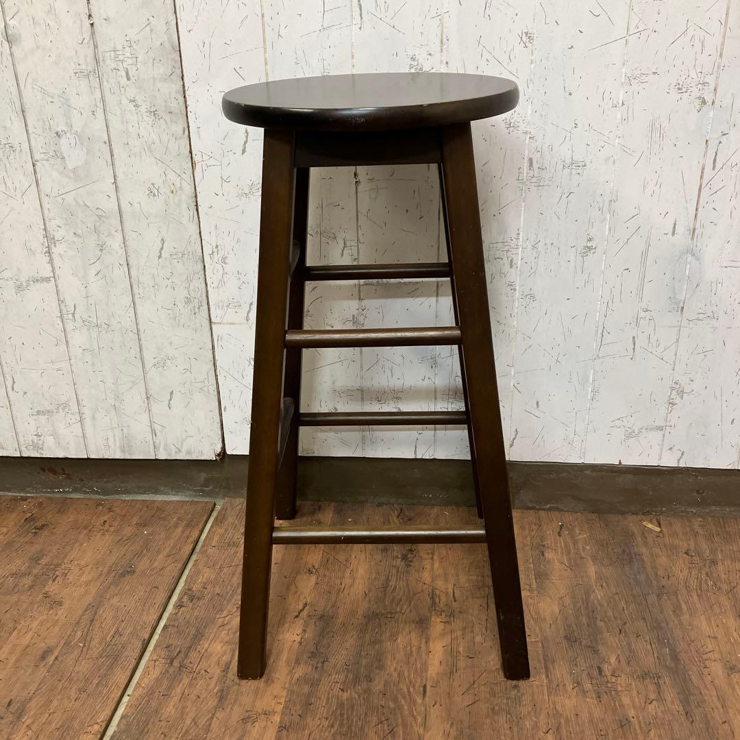 A-2 昭和レトロ 木製 バースツール ハイチェア スツール 椅子 丸椅子 イス