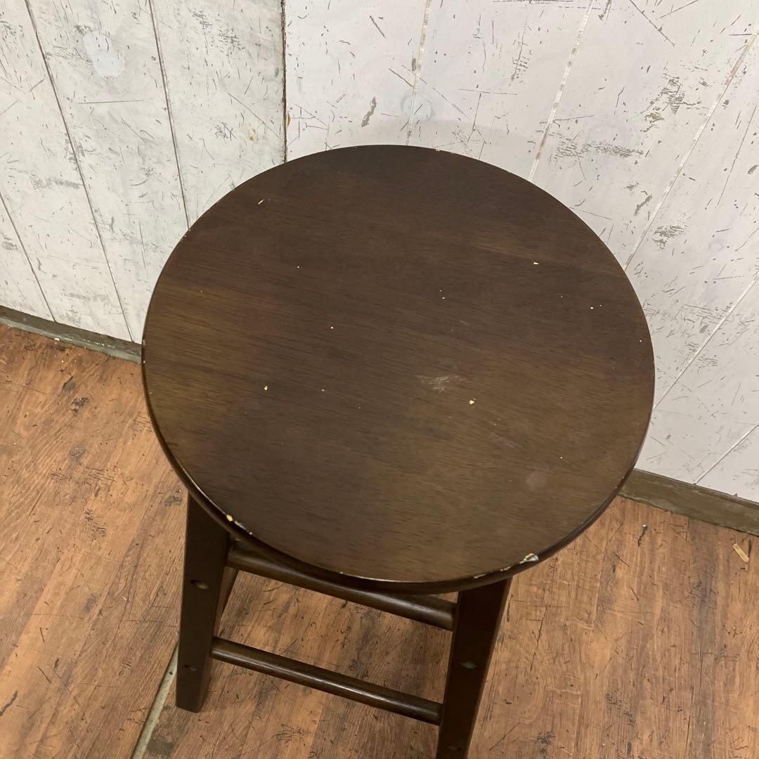 A-2 昭和レトロ 木製 バースツール ハイチェア スツール 椅子 丸椅子 イス