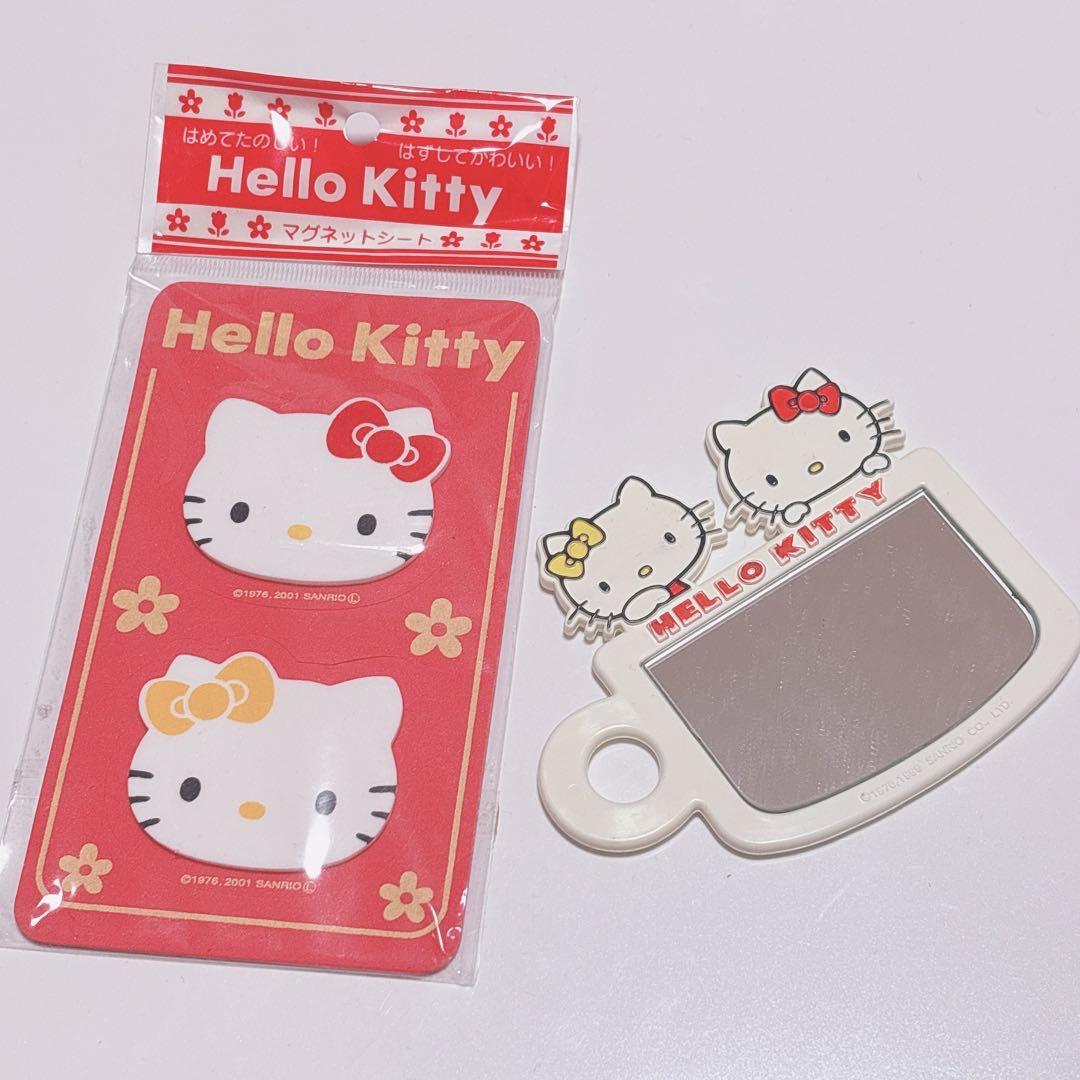 サンリオ ハローキティ マグネットシート ミラー キティ ミミィ レトロ