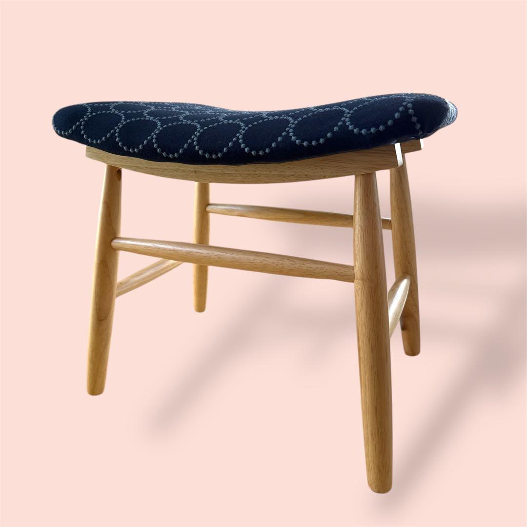 ミナペルホネン生地使用スツール　イス　椅子　チェア　オットマン　インテリア　家具