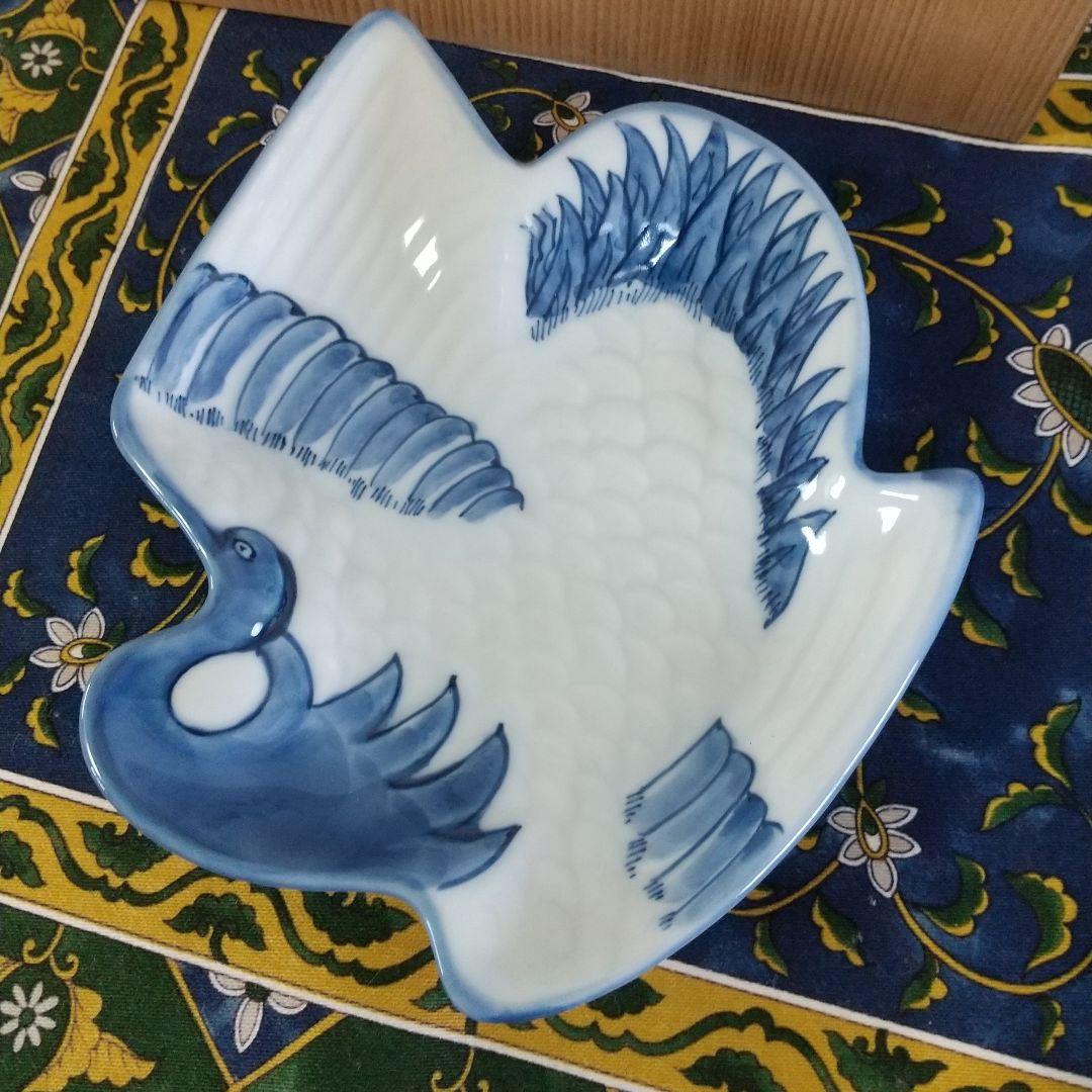 源右衛門⭐️染付鶴形 銘々皿 五枚組