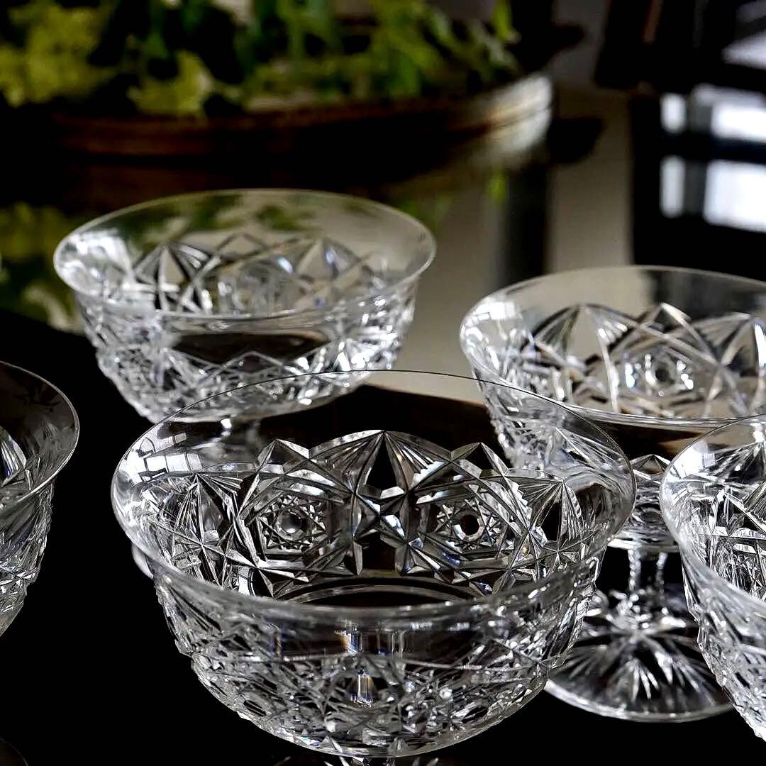 希少★オールドバカラ ラグニー★ラニー シャンパンクープ グラス 6脚セット美品