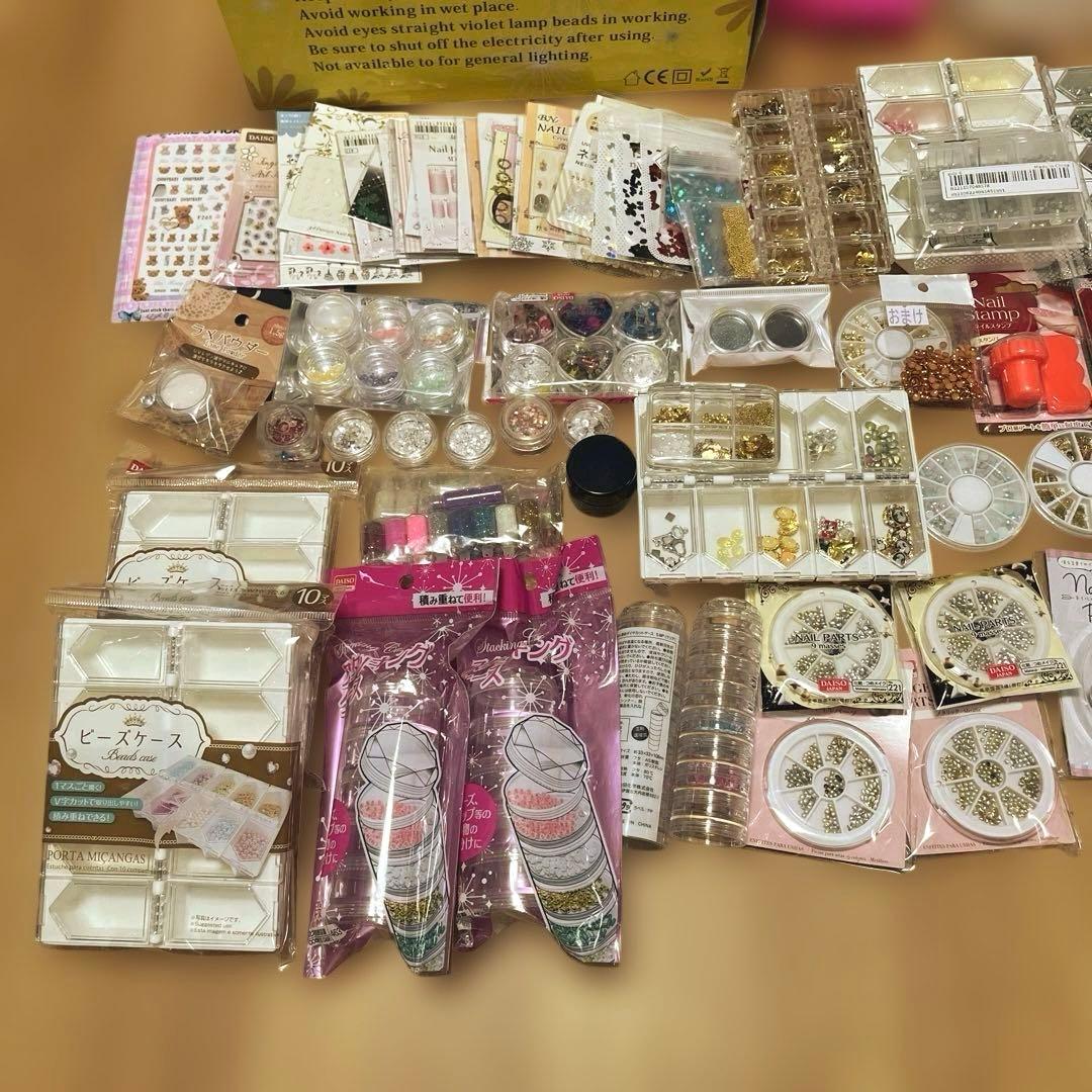 ジェルネイル　ハンドメイド　まとめ売り　UVライト　パーツ