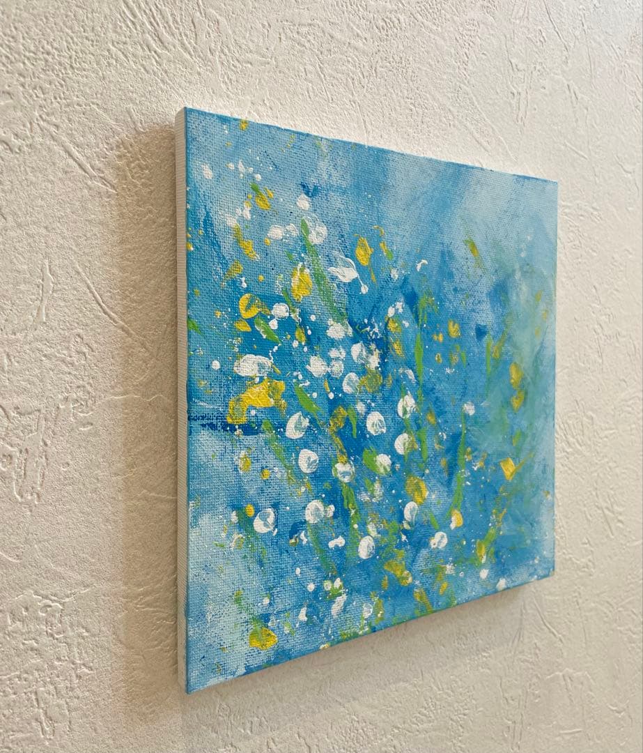 423 抽象画 アクリル画 アート 原画 キャンバスボード そよ風 - メルカリ