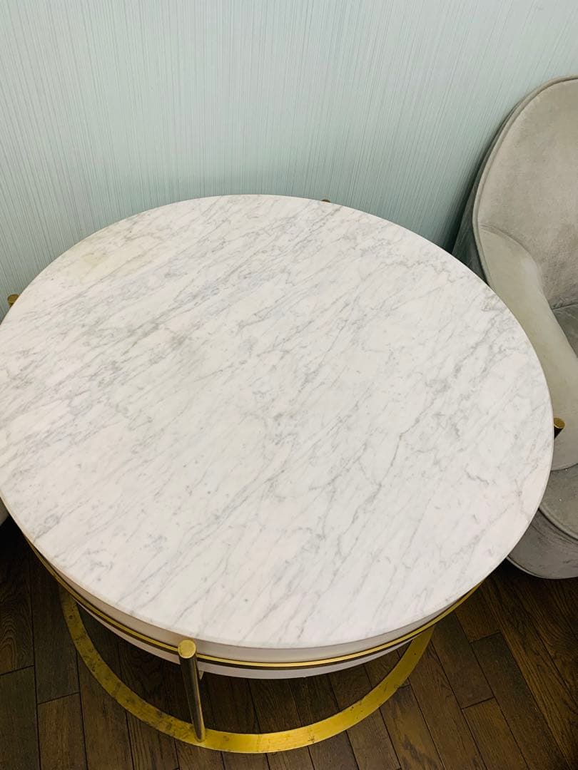 送料込みオーダー品 模様が綺麗な大理石テーブル 大きめ