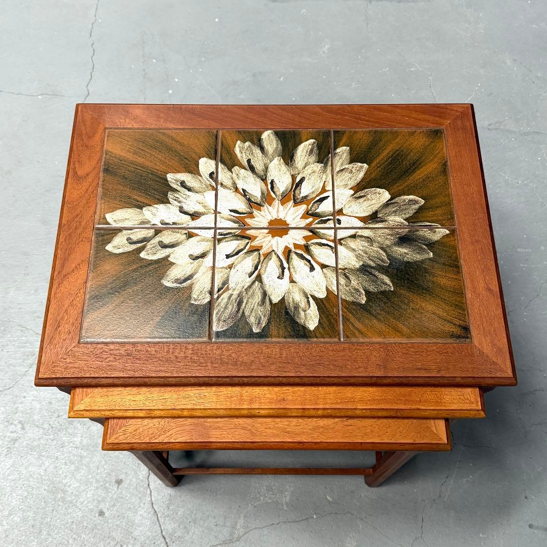 北欧デンマーク ヴィンテージ タイルトップ テストテーブル (501)