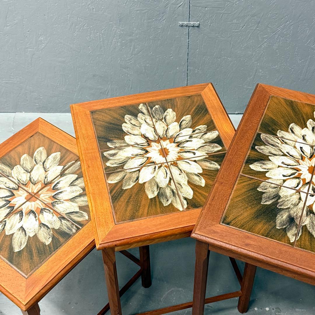 北欧デンマーク ヴィンテージ タイルトップ テストテーブル (501)