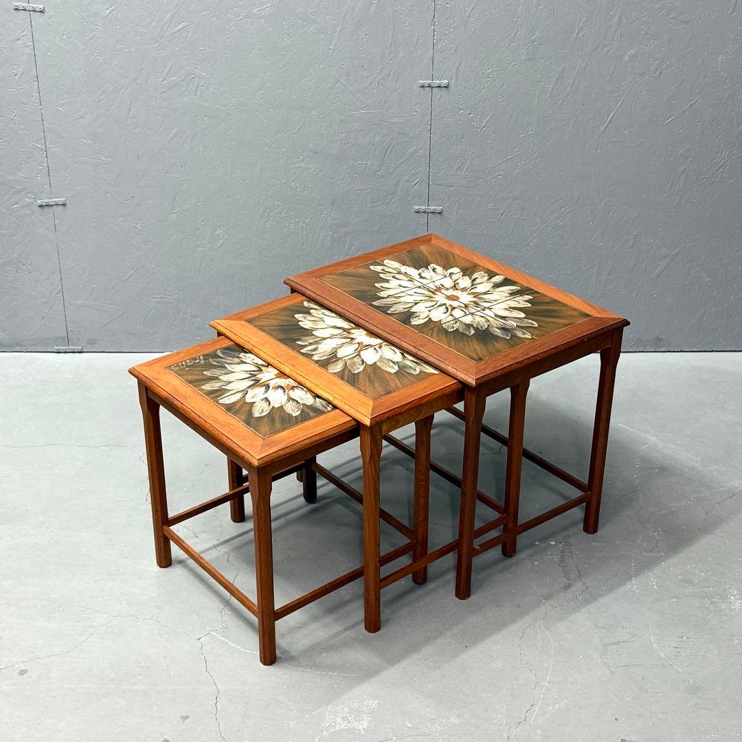 北欧デンマーク ヴィンテージ タイルトップ テストテーブル (501)