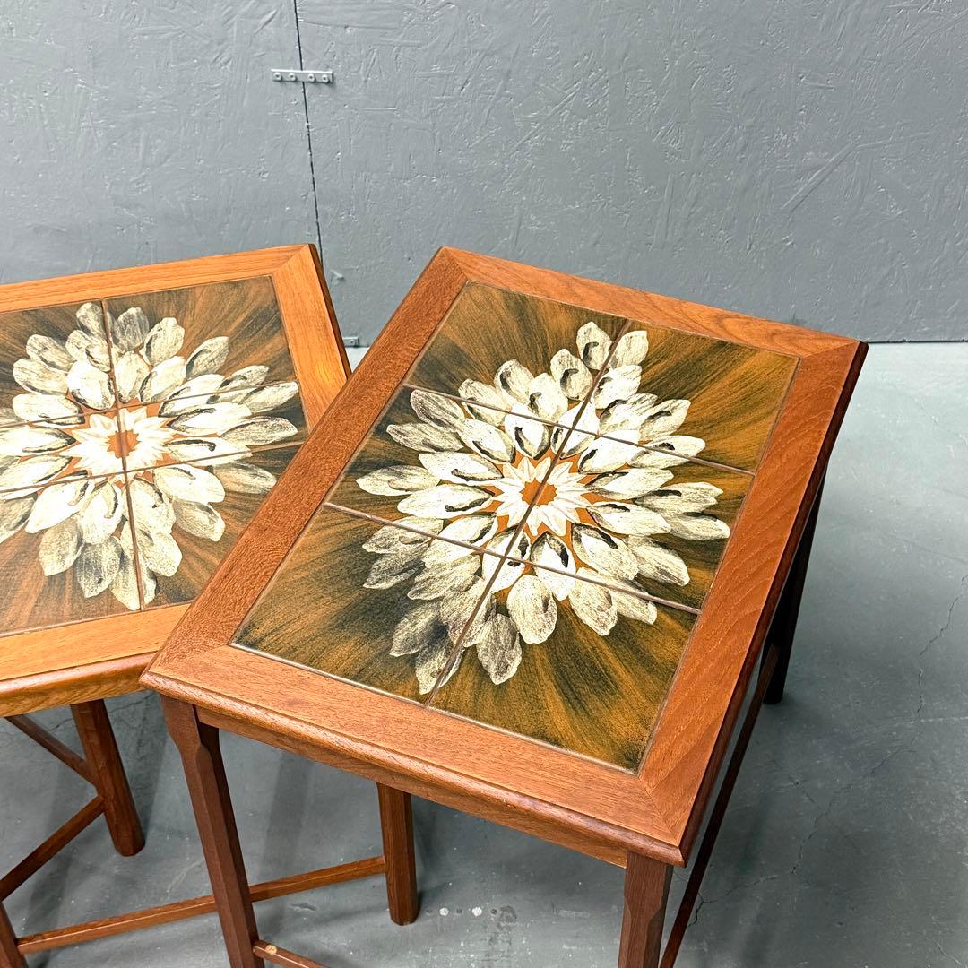 北欧デンマーク ヴィンテージ タイルトップ テストテーブル (501)