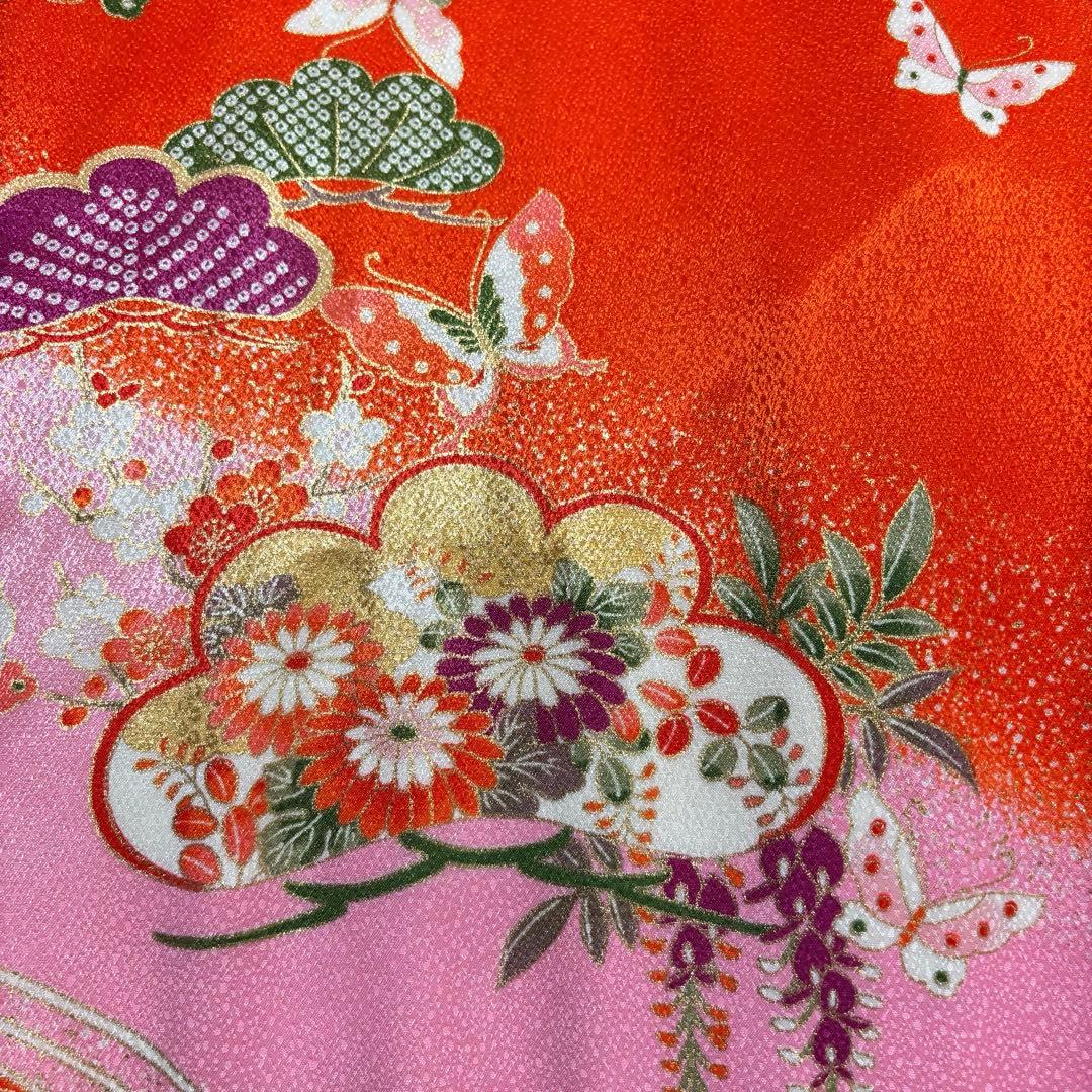 七五三 3歳 着物セット 松 蝶 御所車