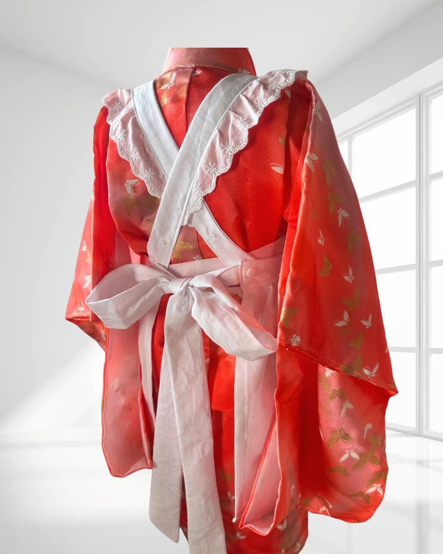 3歳被布　エプロン付　お着物セット