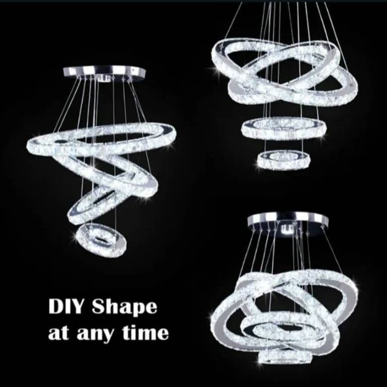 新品 4連 スパイラルクリスタルシャンデリア　吹き抜け　照明