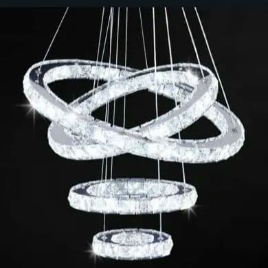 新品 4連 スパイラルクリスタルシャンデリア　吹き抜け　照明