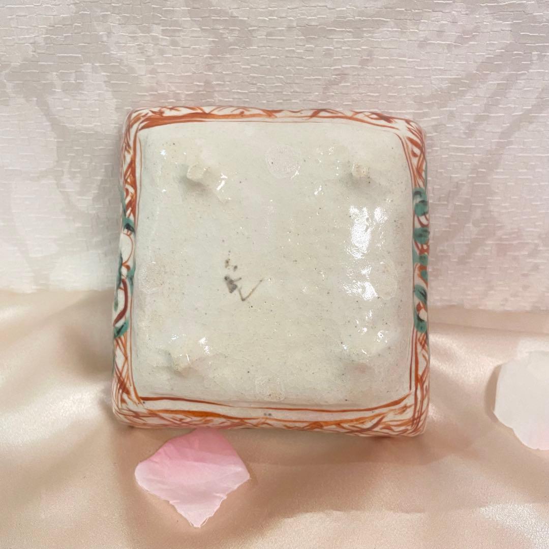 黒岩卓実 赤絵 角鉢　美濃焼き 赤　焼き物　作家もの 作家 赤鉢 お皿 食器