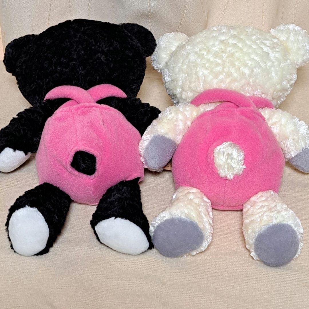 美品、レア】蓼科テディベア美術館 ぬいぐるみ 白黒クマ MION MINMI