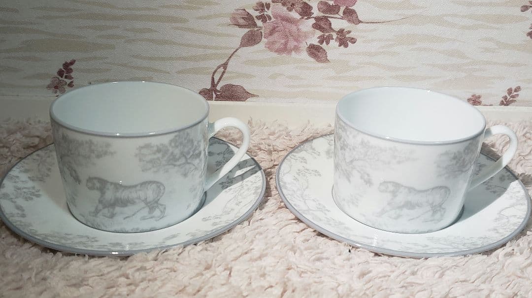 【未使用】ディオール トワルドゥジュイカップソーサー2客 27cmプレートセット