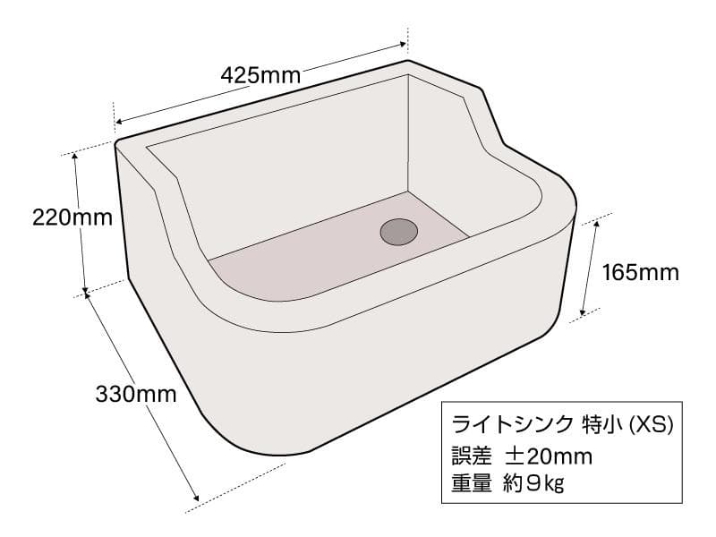 作善堂タイルシンク流し台　美濃焼タイルシンク　タイル流し　ＸＳサイズ　5010