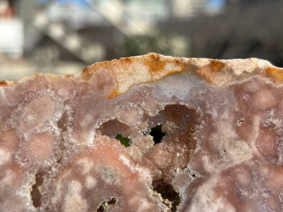 【恋愛運】MR98ピンクアメジスト・桜瑪瑙⭐️プレート大⭐️ジオード⭐️玄関・台座