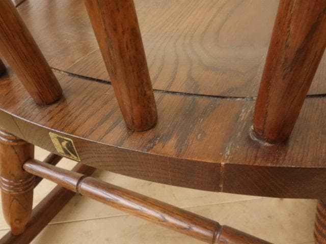 飛騨産業キツツキ　木製　ロッキングチェアー　再塗装済　ＵＳＥＤ