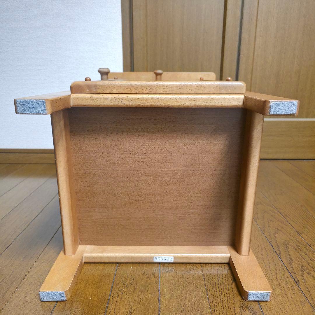 258】美品　カリモク　電話台　サイドテーブル　カントリー調　キャビネット