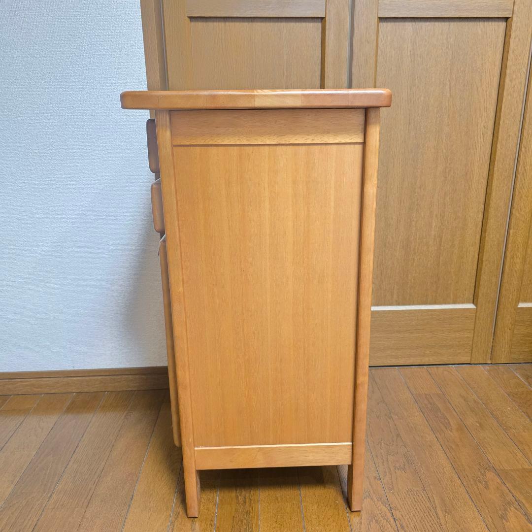 258】美品　カリモク　電話台　サイドテーブル　カントリー調　キャビネット