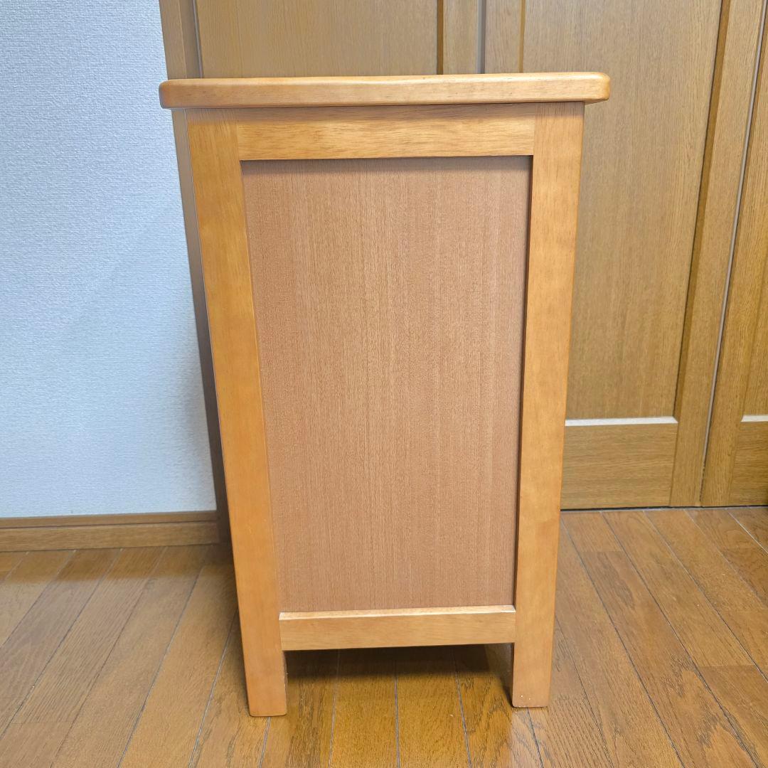 258】美品　カリモク　電話台　サイドテーブル　カントリー調　キャビネット