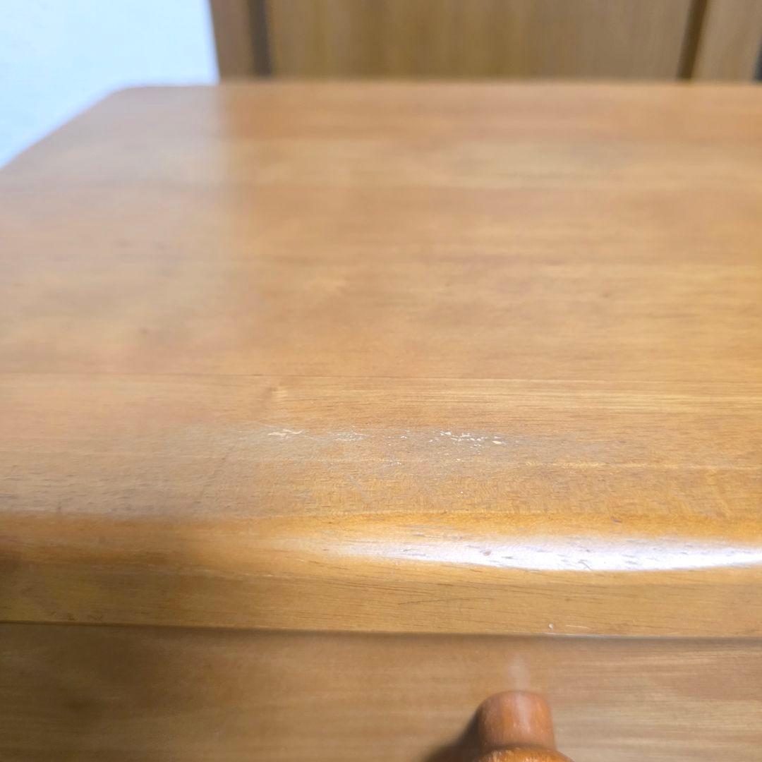 258】美品　カリモク　電話台　サイドテーブル　カントリー調　キャビネット