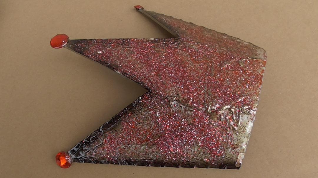 スカル ドクロ 頭蓋骨 アート オブジェ 展示品 灰皿 王冠 75センチ