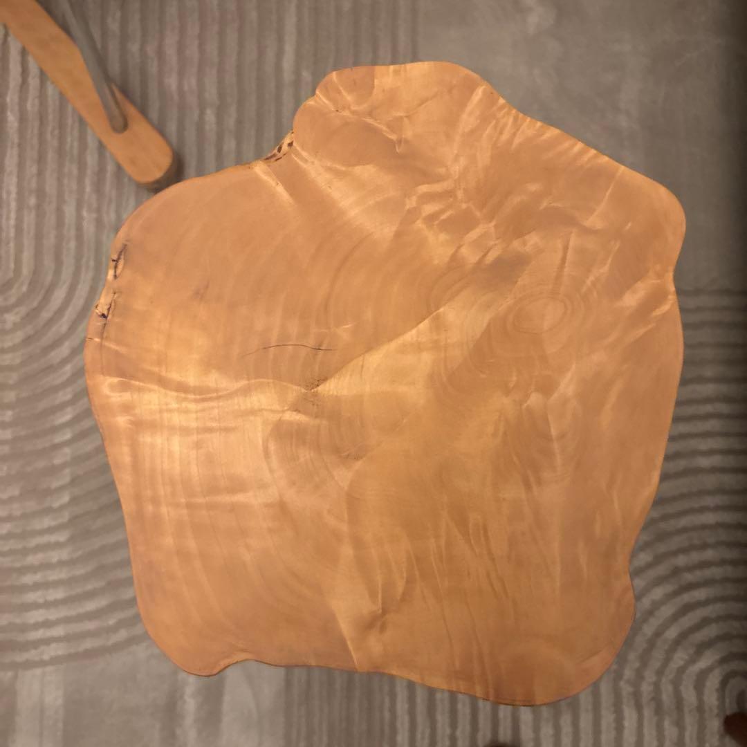 64 アイアン スツール 木製 腰掛け サイドテーブル 和モダン 花台 飾り台