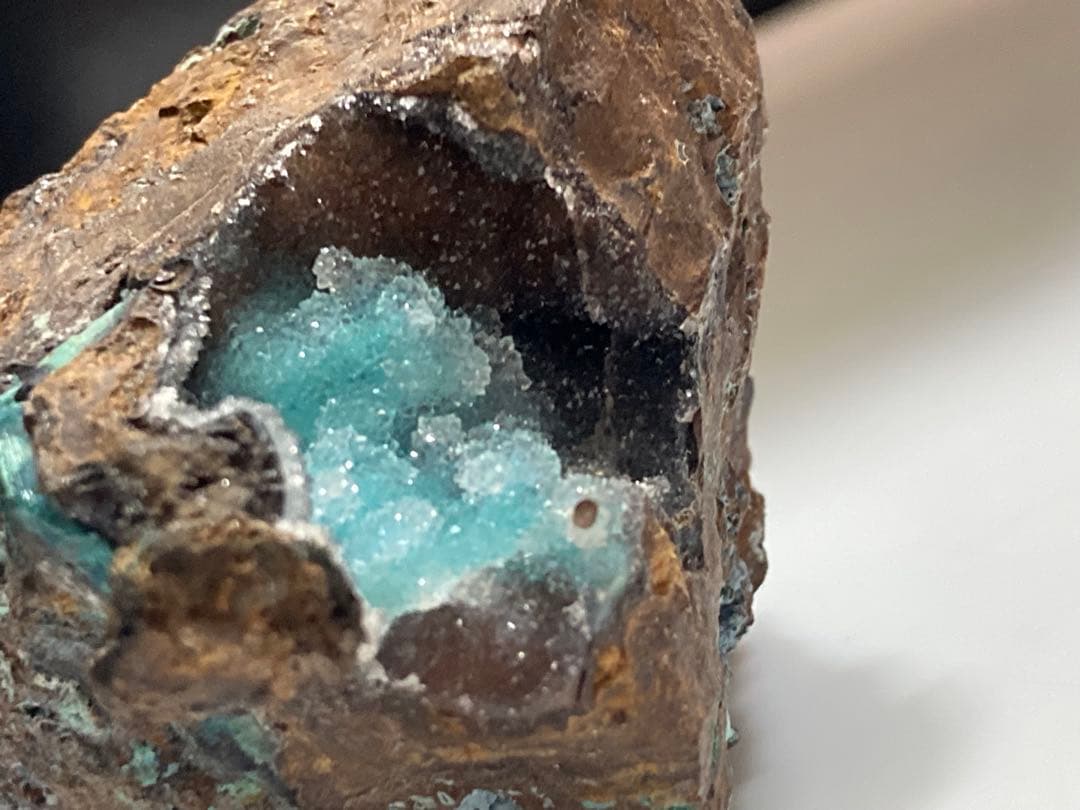 ジェムシリカ　母岩付き　クリソコラ　ドゥルージー　シリシファイド　原石　鉱物