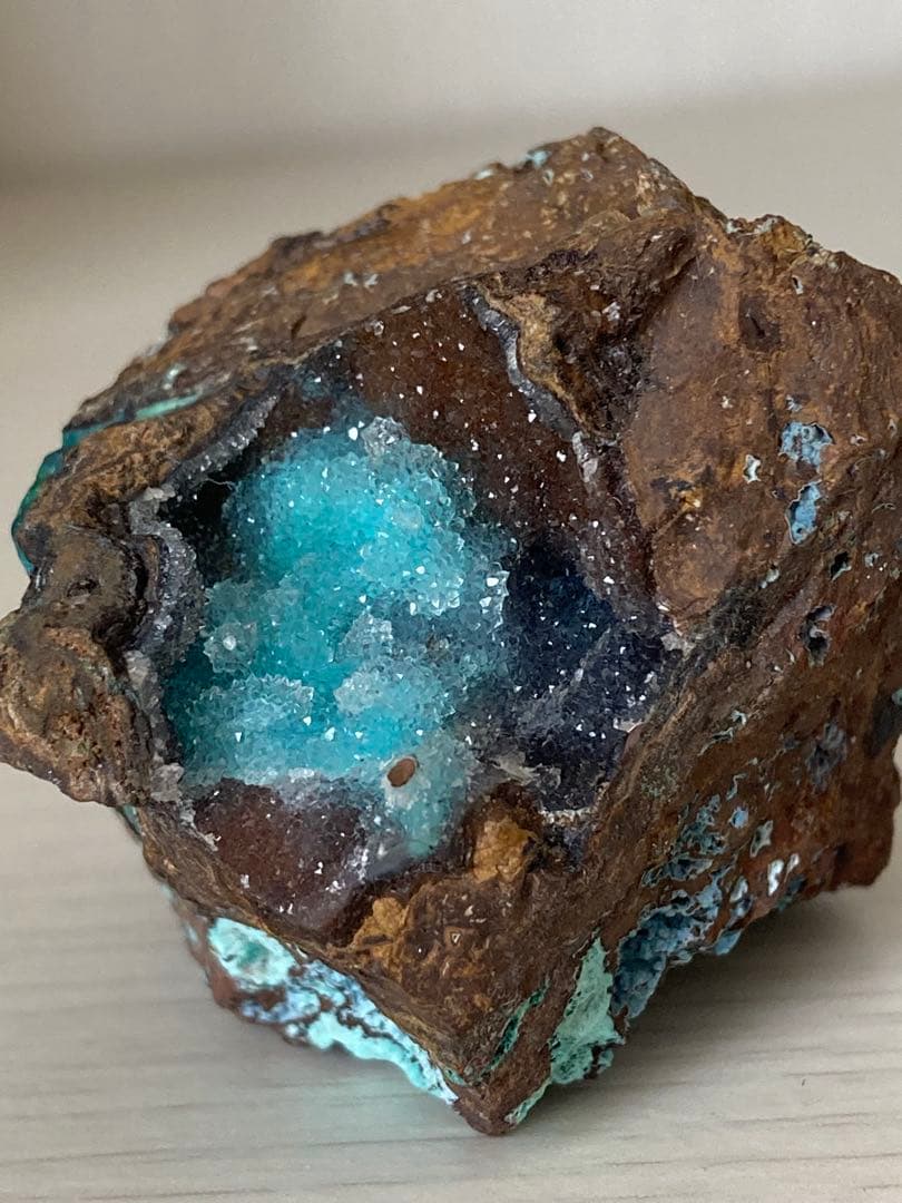 ジェムシリカ　母岩付き　クリソコラ　ドゥルージー　シリシファイド　原石　鉱物