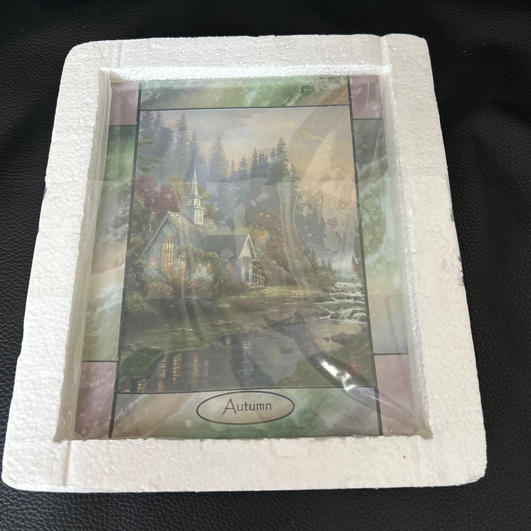 ★トーマス・キンケード/4シーズン 壁掛け時計　春夏秋冬の４枚のパネル付き★