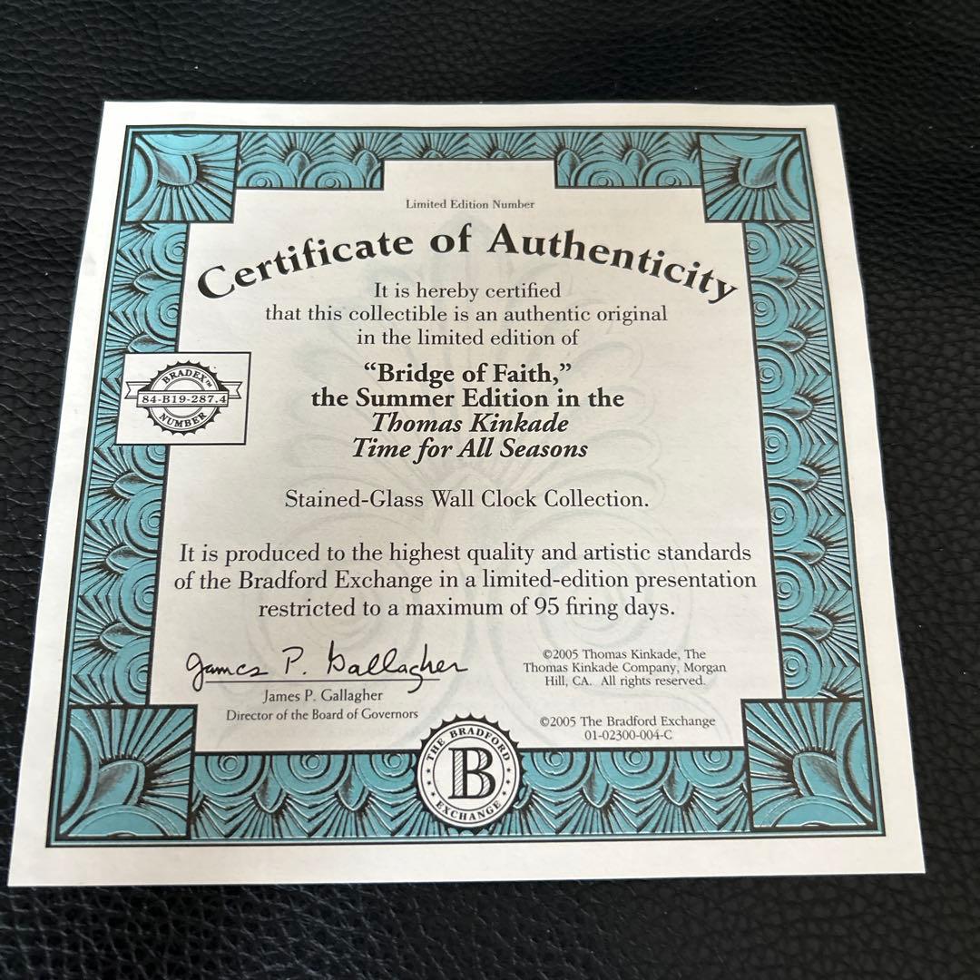 ★トーマス・キンケード/4シーズン 壁掛け時計　春夏秋冬の４枚のパネル付き★