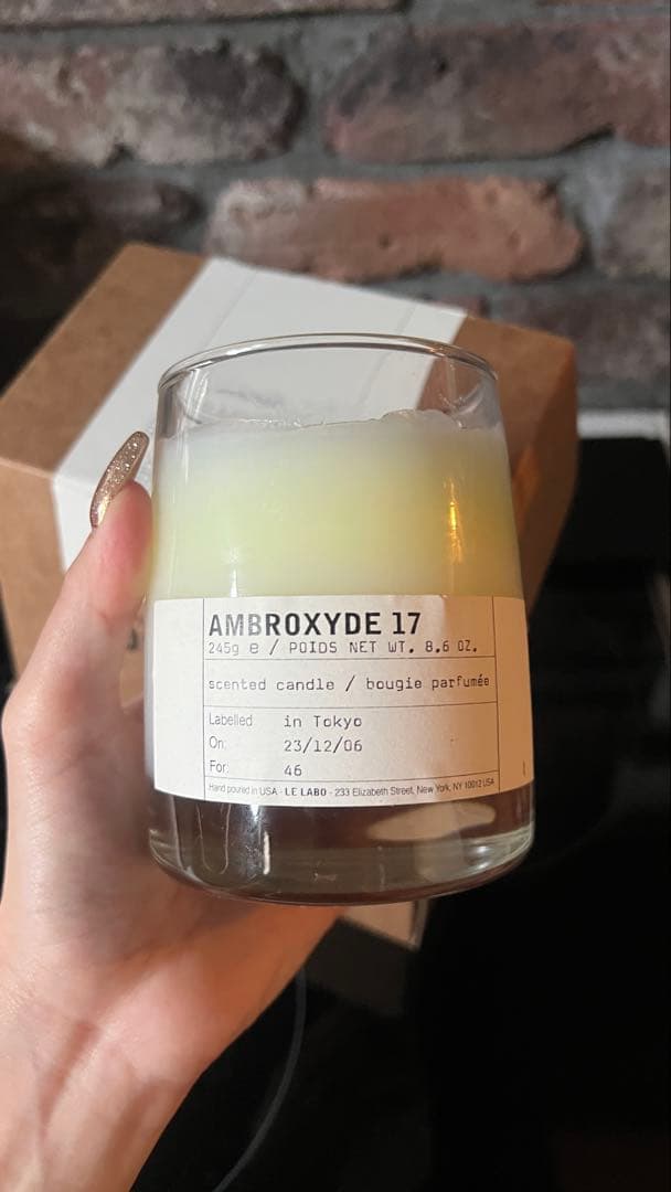 LE LABO AMBROXYDE 17 アロマキャンドル 箱入り