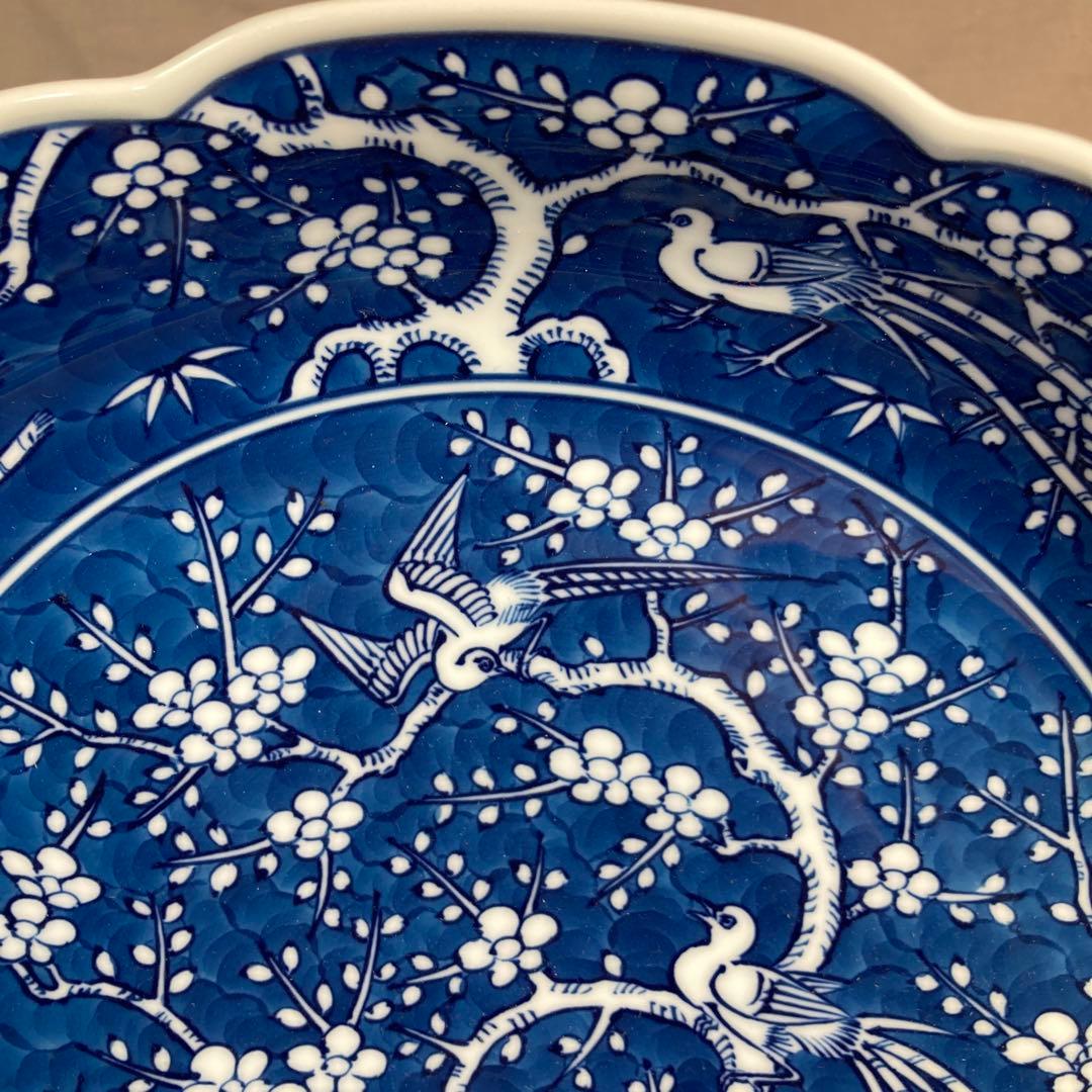 源右衛門】古伊万里の伝統 日本の名窯 舘林源右衛門作 祥瑞手梅鳥文 大