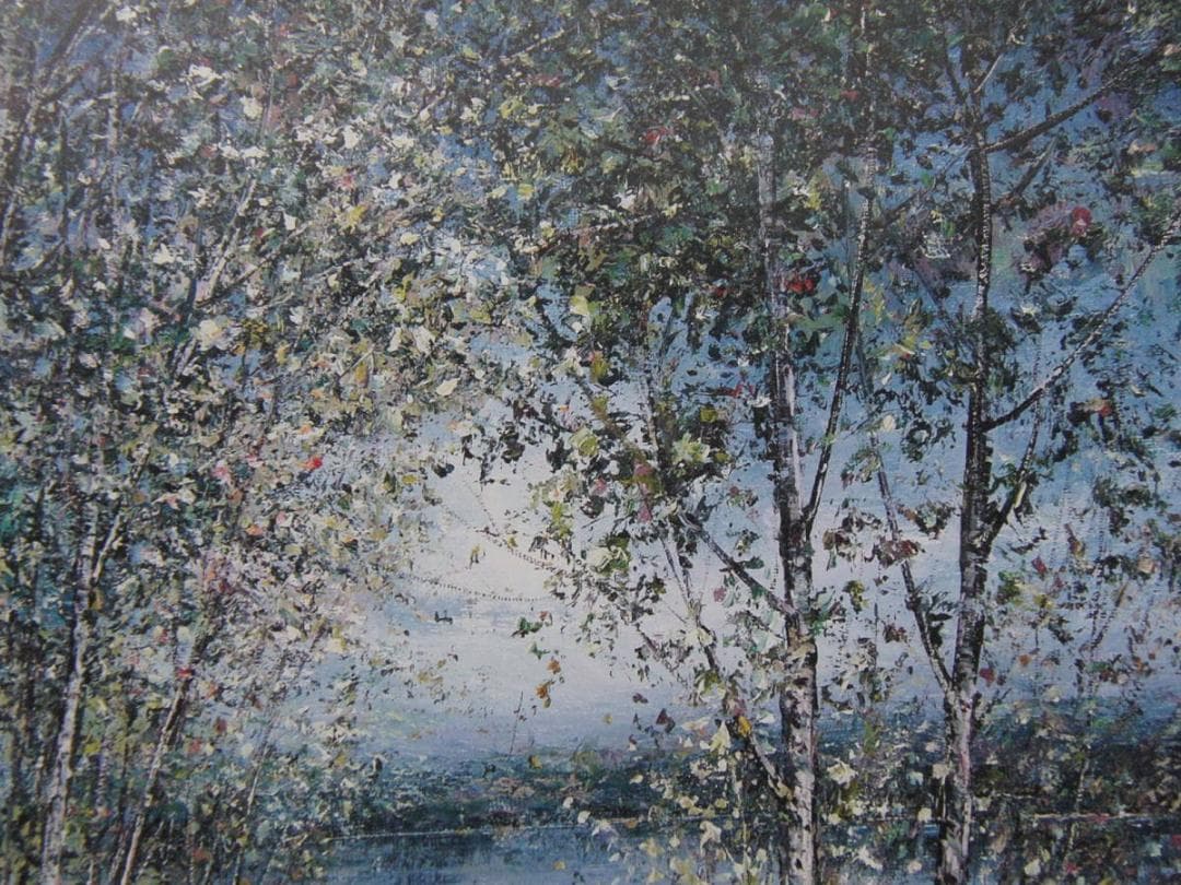 スイベル・ギュレー、【深紅の希望と月】、希少な額装用画集より、状態良好